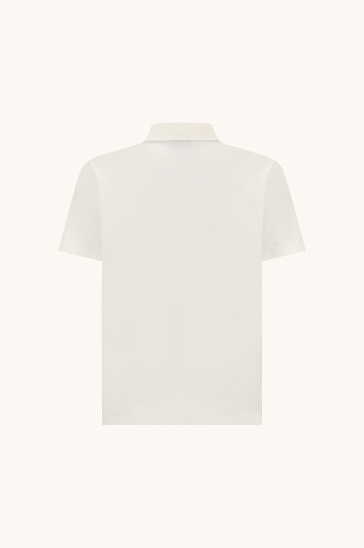 Paul &amp; Shark Aqua Touch Baumwoll-Polo in Creme – Rückansicht