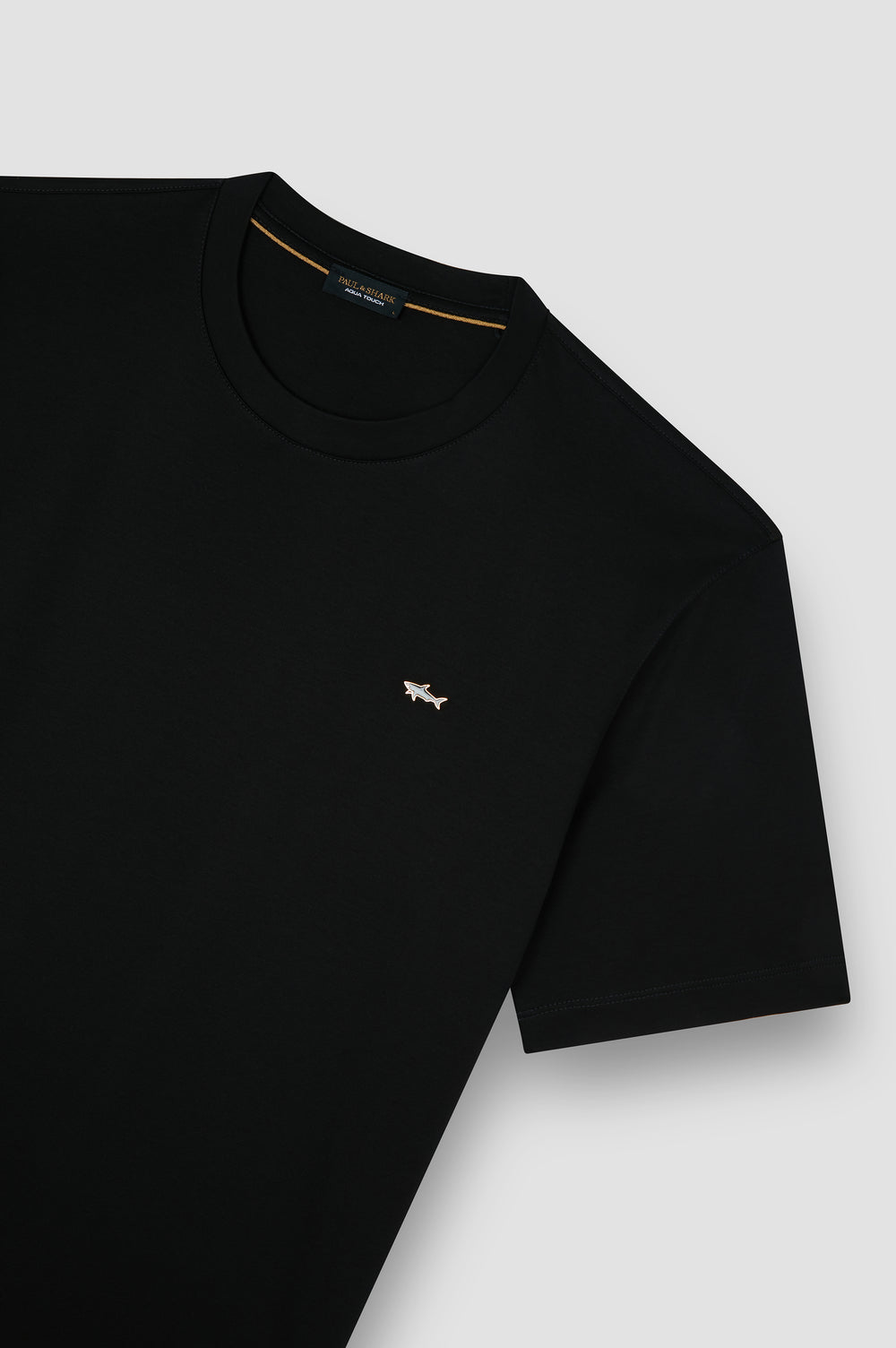 Paul & Shark men's Aqua Touch Short Sleeve T-shirt in Black – detail view