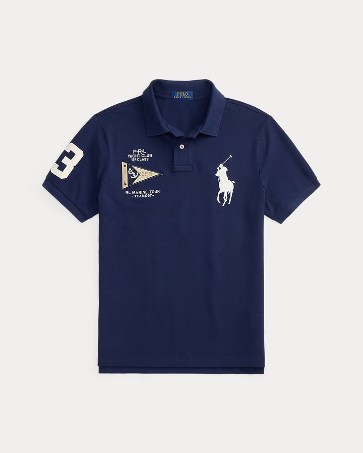 Ralph Lauren Big Pony Polo Custom Slim Fit: Navy – φωτογραφία lifestyle