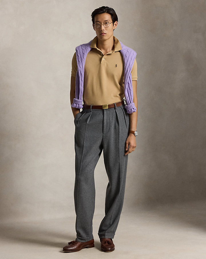 Polo in mesh stretch Custom Slim Fit Ralph Lauren | Classic Camel, vista 2
