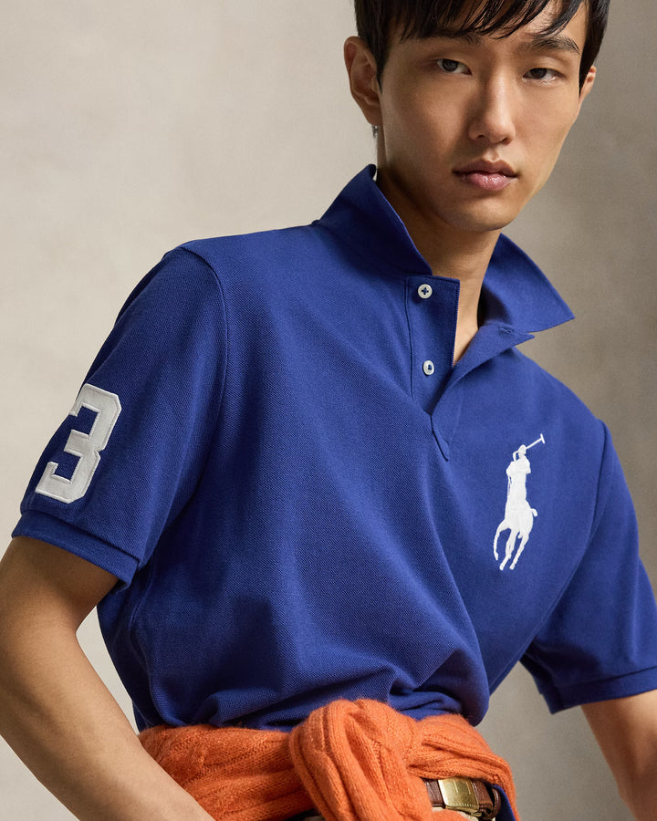 Ralph Lauren Polo Big Pony de malla de algodón – Azul Blue Yacht, vista 4