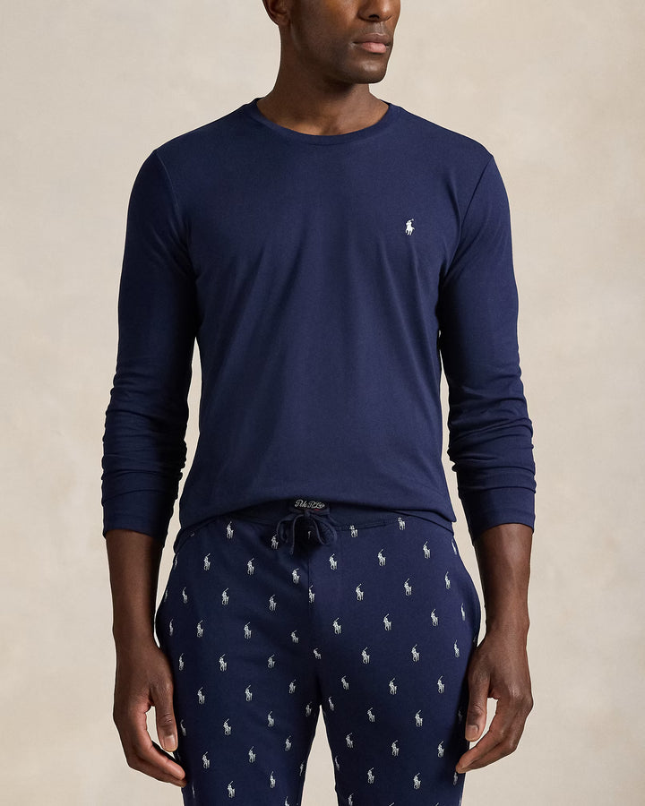 Ralph Lauren Herren Baumwoll-Schlafshirt Classic-Fit in Navy