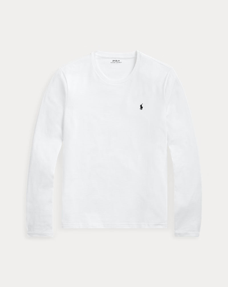 Ralph Lauren Herren Baumwoll-Schlafshirt Classic-Fit in Weiß – alternative Ansicht
