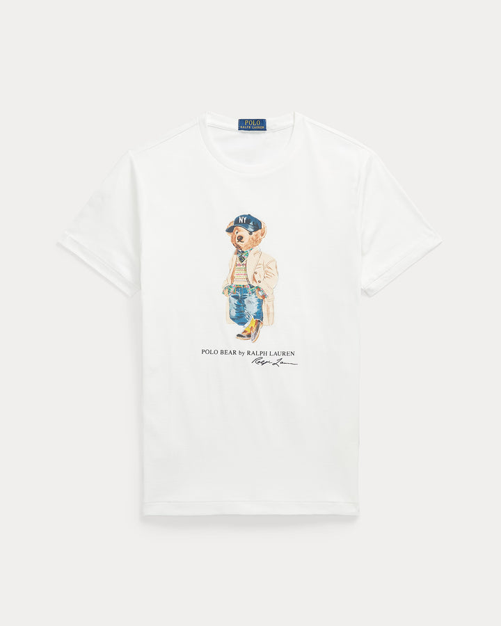 Ralph Lauren تيشيرت جيرسي Polo Bear بقصة Custom Slim Fit – أبيض, عرض 3