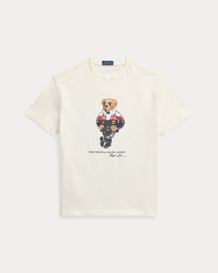 Ralph Lauren T-shirt Polo Bear Classic Fit, Crème, vue de face du produit