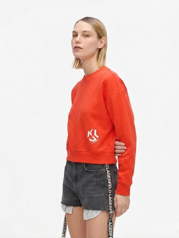 Karl Lagerfeld Γυναικείο Monogram Logo Φούτερ Κανονική Γραμμή – Lantana – εναλλακτική όψη 2