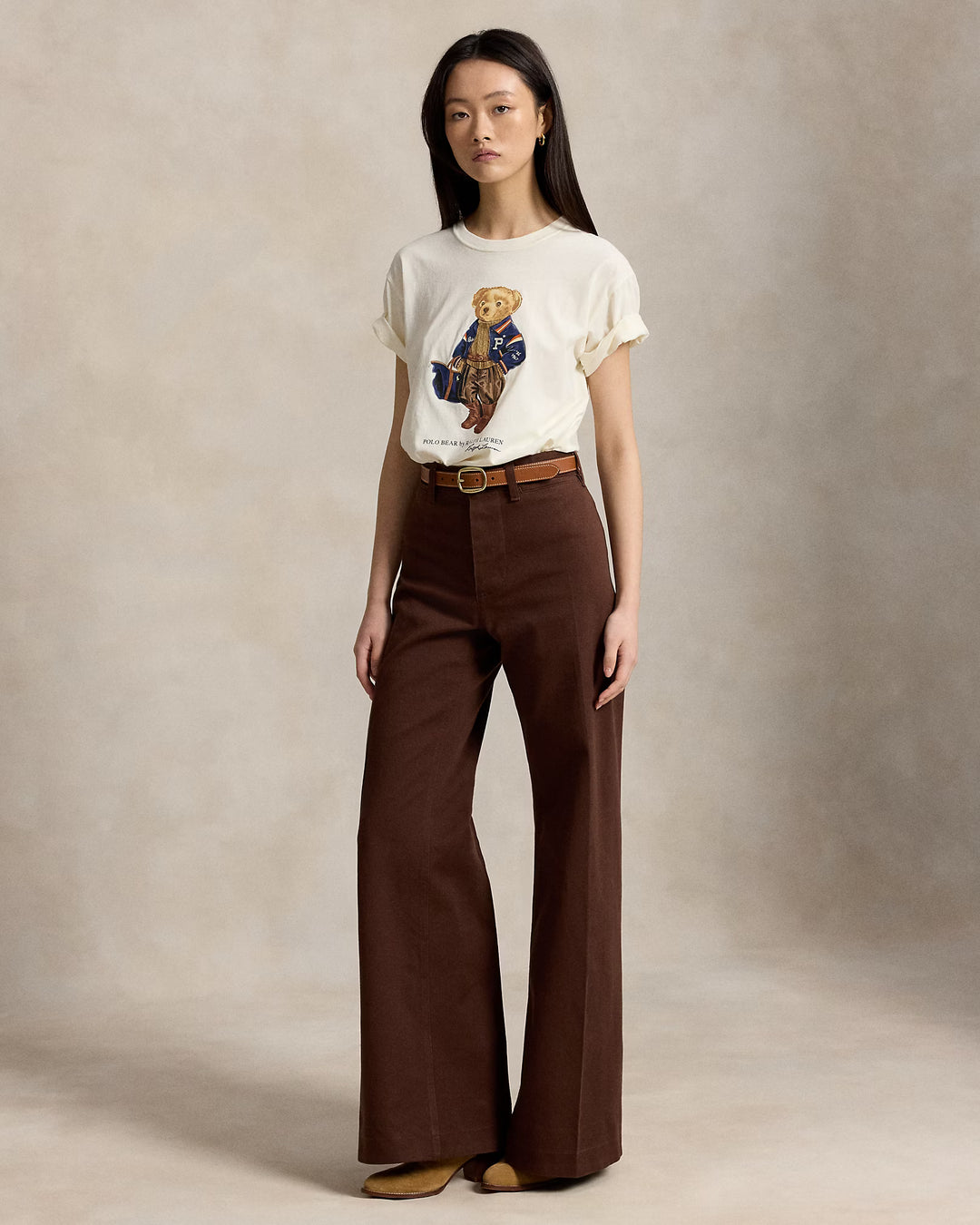 Ralph Lauren T-shirt femme Polo Bear en jersey de coton | Blanc chaud – photo du produit 04