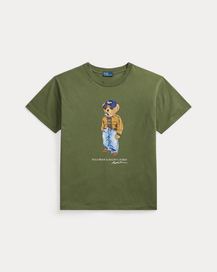 Ralph Lauren T-shirt donna Polo Bear in jersey di cotone | Verde oliva – immagine del prodotto 04
