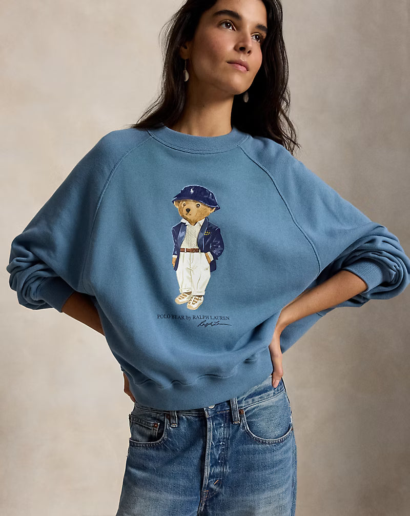Ralph Lauren Damen Polo Bear Rundhals-Sweatshirt: Camp Blue