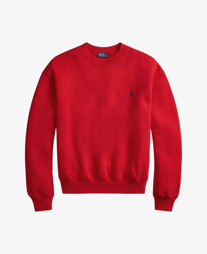 Ralph Lauren Felpa donna girocollo in pile | Rosso intenso – immagine del prodotto 03