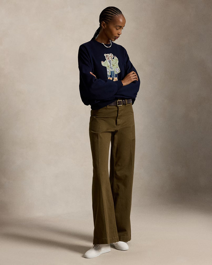 Ralph Lauren Felpa donna Polo Bear patchwork | Blu navy Hunter – immagine del prodotto 05