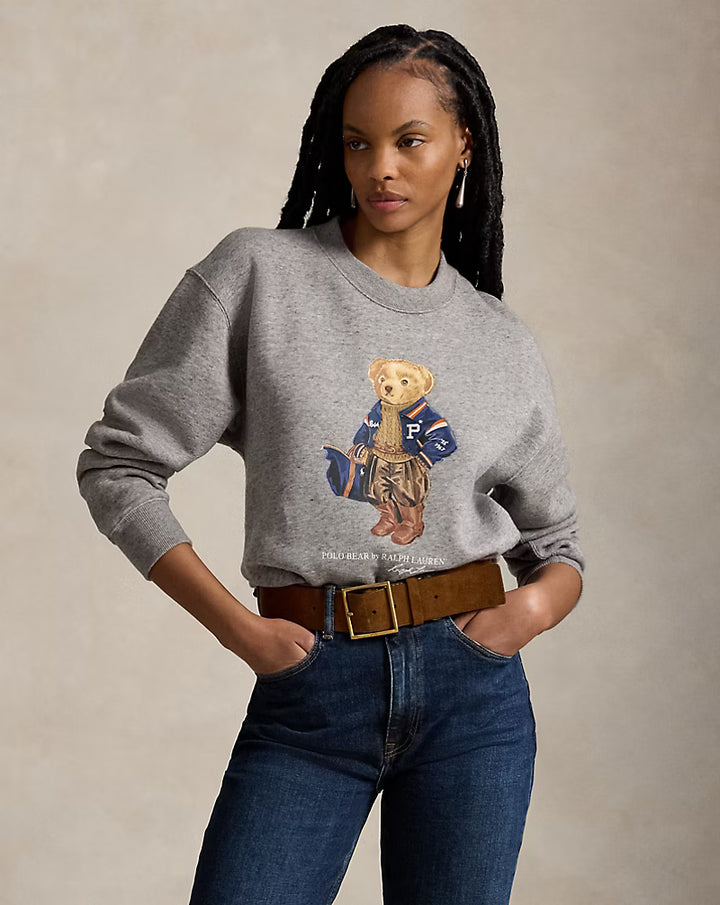 Ralph Lauren Felpa donna Polo Bear in pile | Grigio – immagine del prodotto 01