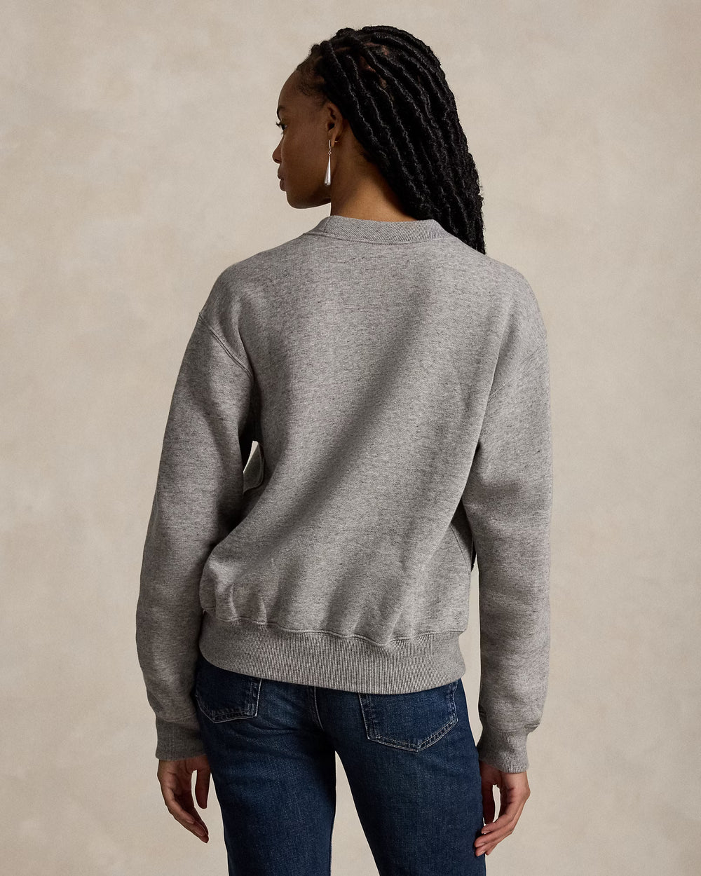 Ralph Lauren Felpa donna Polo Bear in pile | Grigio – immagine del prodotto 02