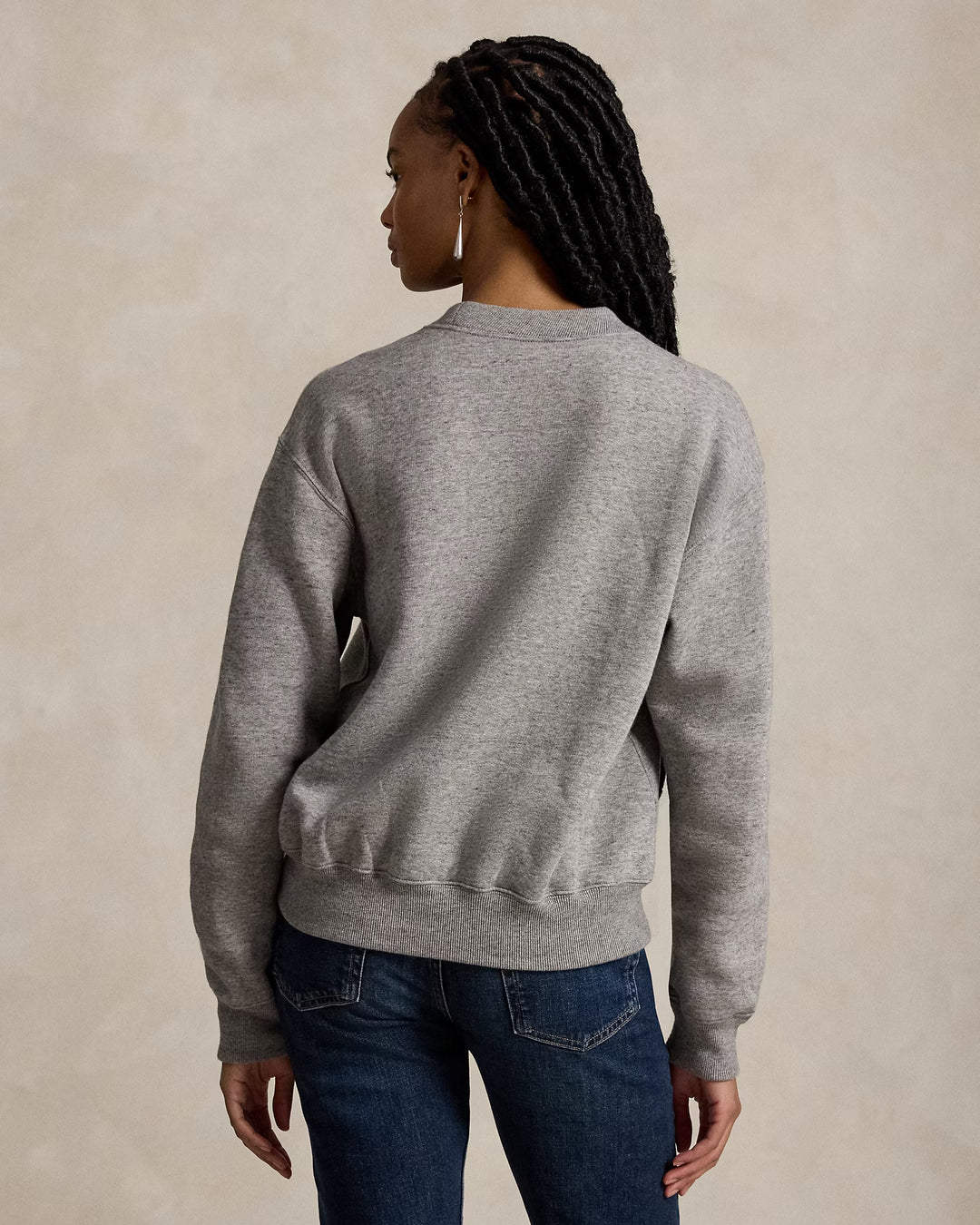 Ralph Lauren Felpa donna Polo Bear in pile | Grigio – immagine del prodotto 02