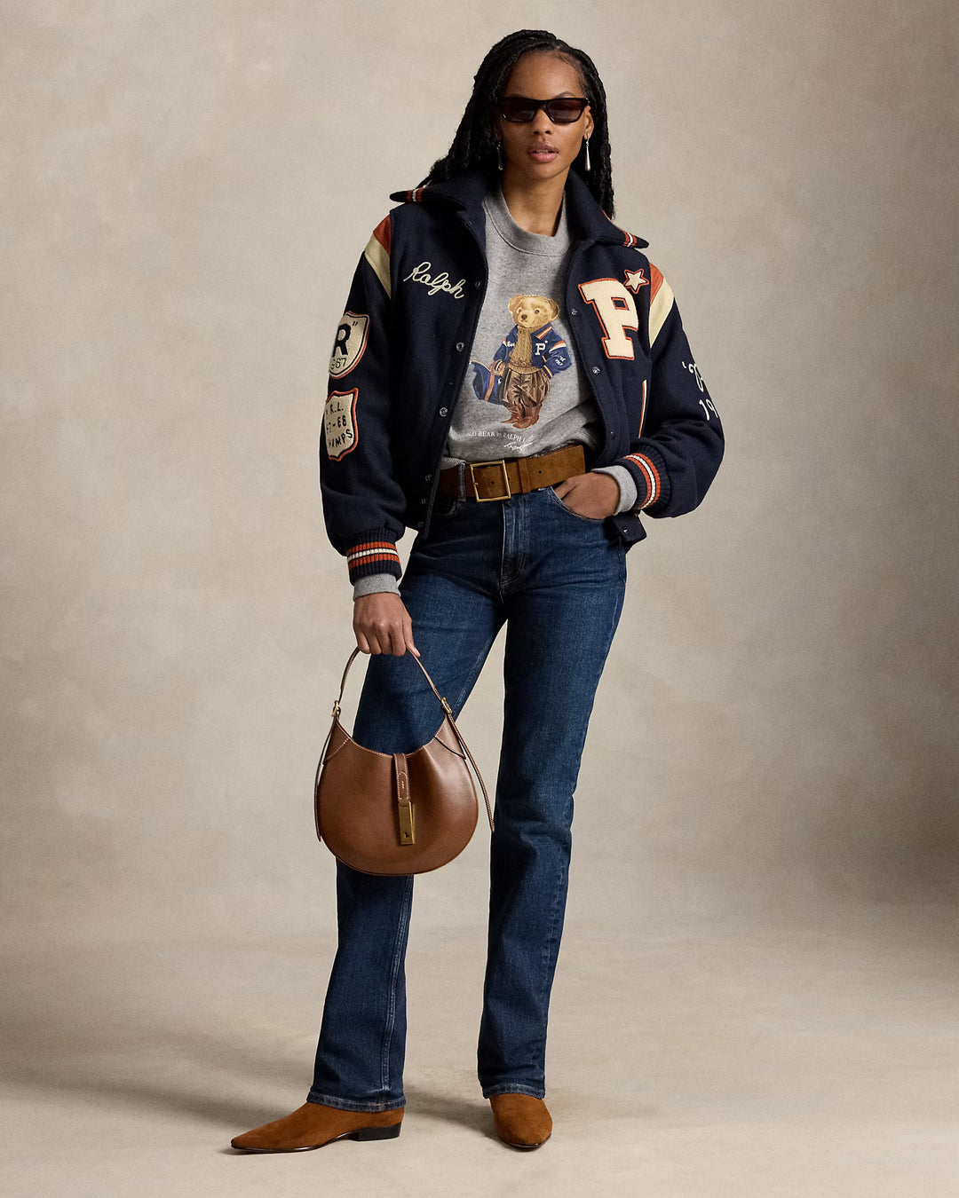 Ralph Lauren Felpa donna Polo Bear in pile | Grigio – immagine del prodotto 05