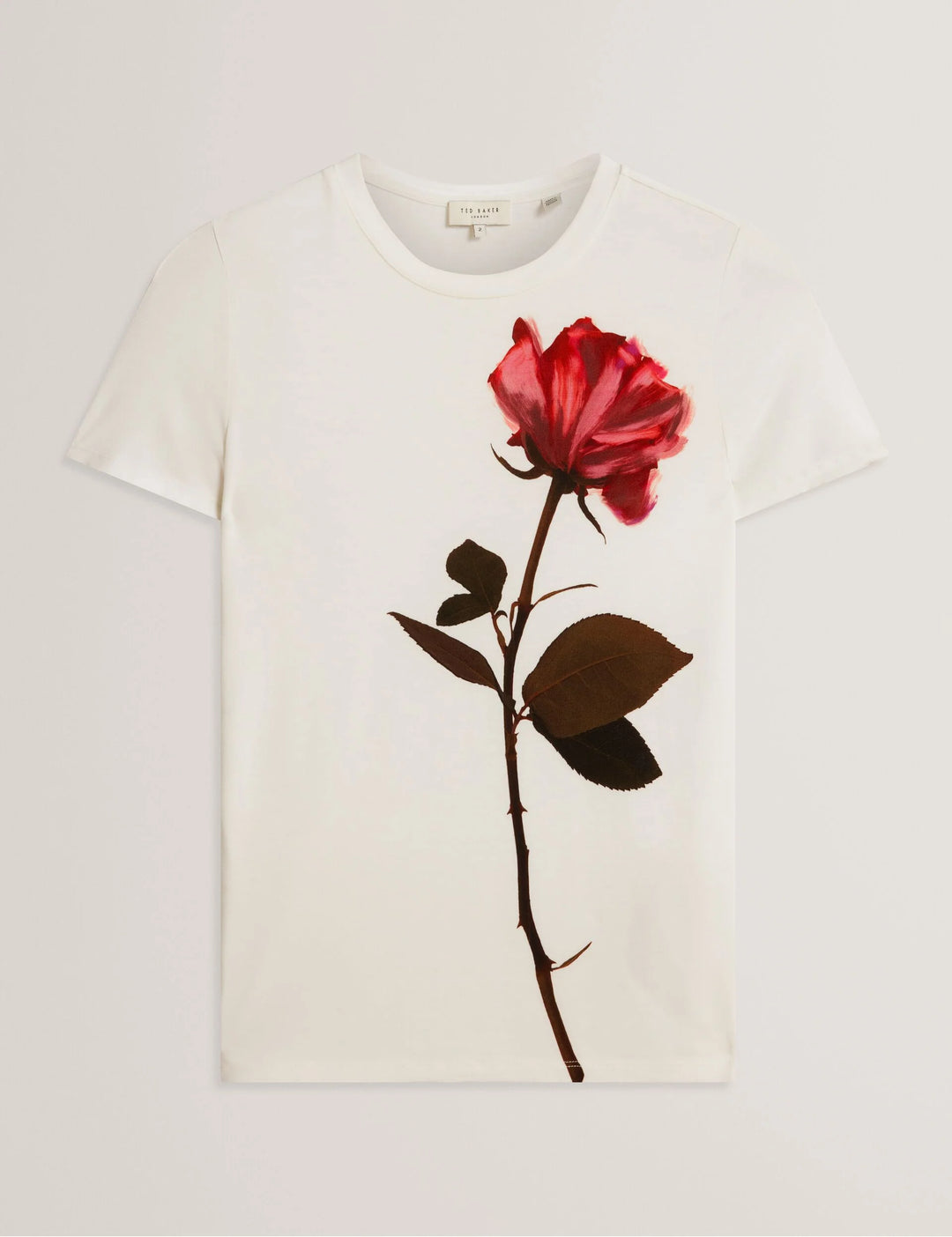 Ted Baker Jeneli Floral Printed Fitted Tee | Ivory – alternate view 3