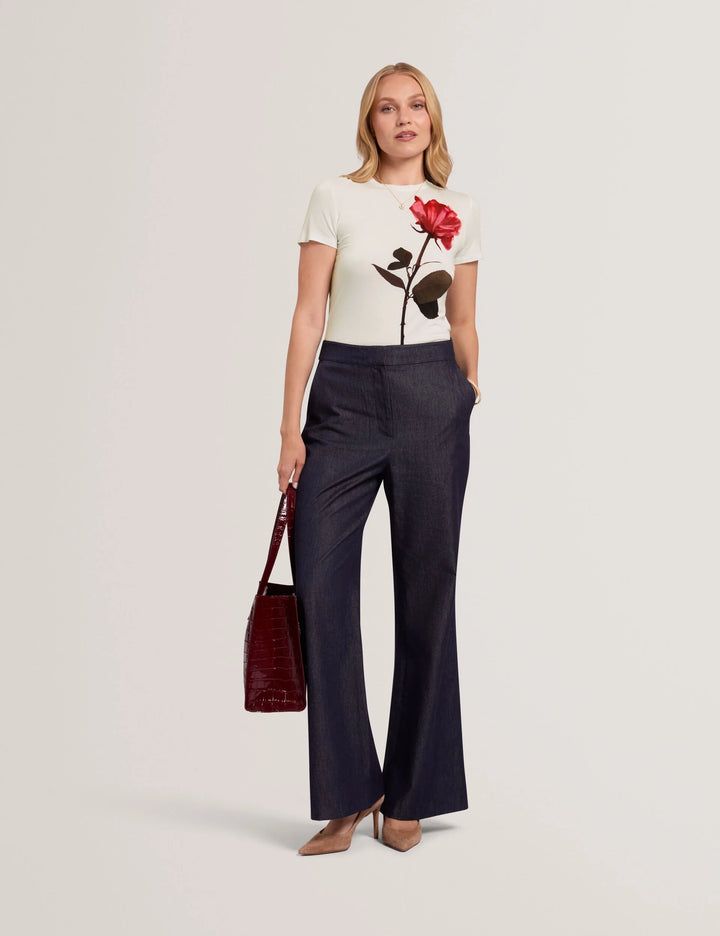 Ted Baker Jeneli Floral Printed Fitted Tee | Ivory – alternate view 5