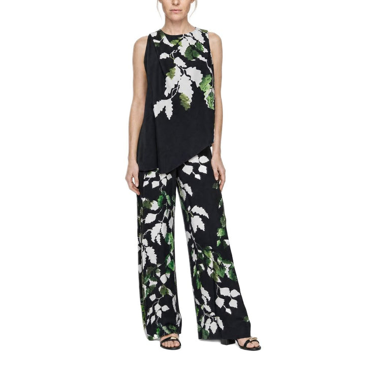 Ted Baker Molliia Top Stampato con Dettaglio Drappeggiato | Nero – vista alternativa 5