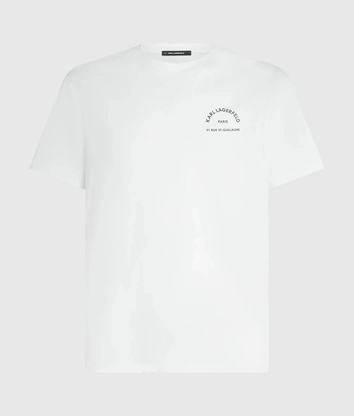 Karl Lagerfeld 男士 Rue St-Guillaume Loungewear T恤，白色 – 其他视图 3