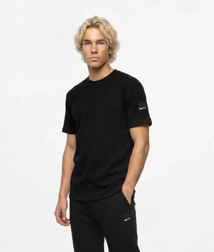 Karl Lagerfeld ανδρικό Waffle Box Logo T-shirt Κανονική Γραμμή σε Μαύρο