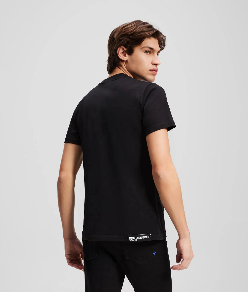 Karl Lagerfeld T-shirt Small Logo Slim Fit, Noir - vue alternative