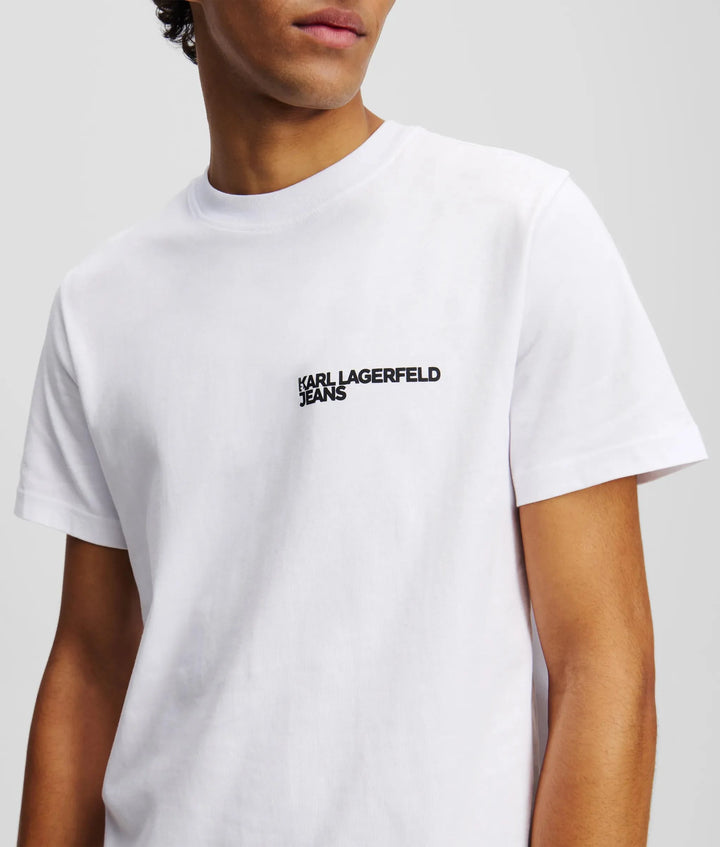 Karl Lagerfeld Small Logo T-shirt in Slim Fit, White - alternate view 2