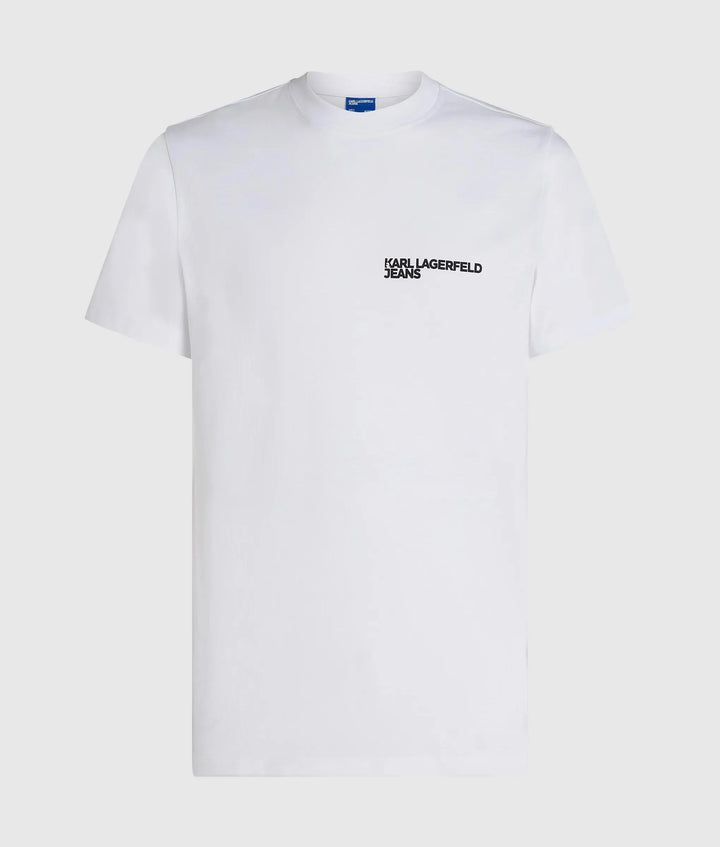 Karl Lagerfeld Small Logo T-shirt in Slim Fit, White - alternate view 4