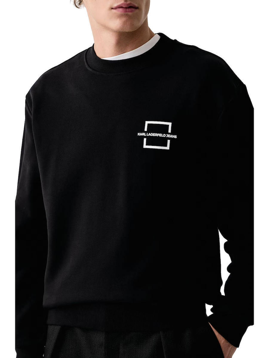 Karl Lagerfeld sudadera hombre logo Regular Fit en Negro – vista alternativa 4