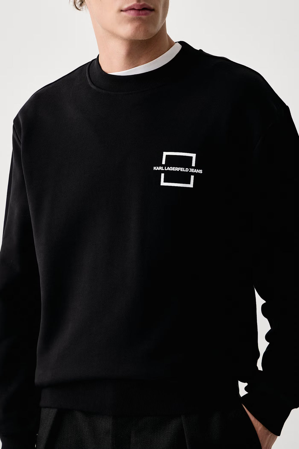 Karl Lagerfeld sudadera hombre logo Regular Fit en Negro – vista alternativa