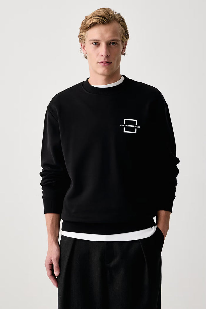 Karl Lagerfeld sudadera hombre logo Regular Fit en Negro