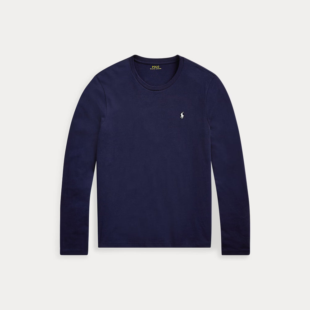 Ralph Lauren ανδρική βαμβακερή μπλούζα ύπνου Κλασική Γραμμή σε Navy – εναλλακτική όψη