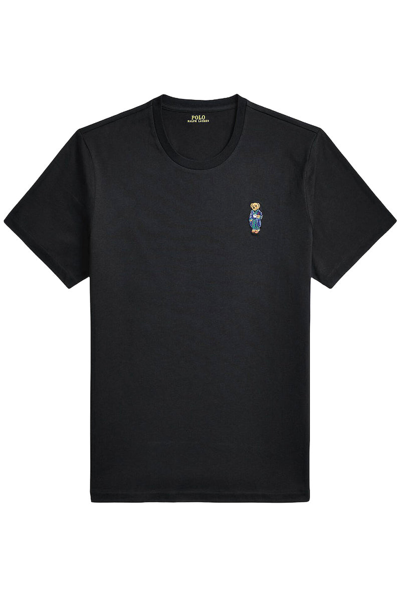 Ralph Lauren camiseta hombre Polo Bear bordada Regular Fit en Negro – vista alternativa