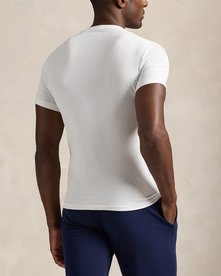 Ralph Lauren lot de 2 maillots de corps homme col rond en Blanc – vue alternative 2