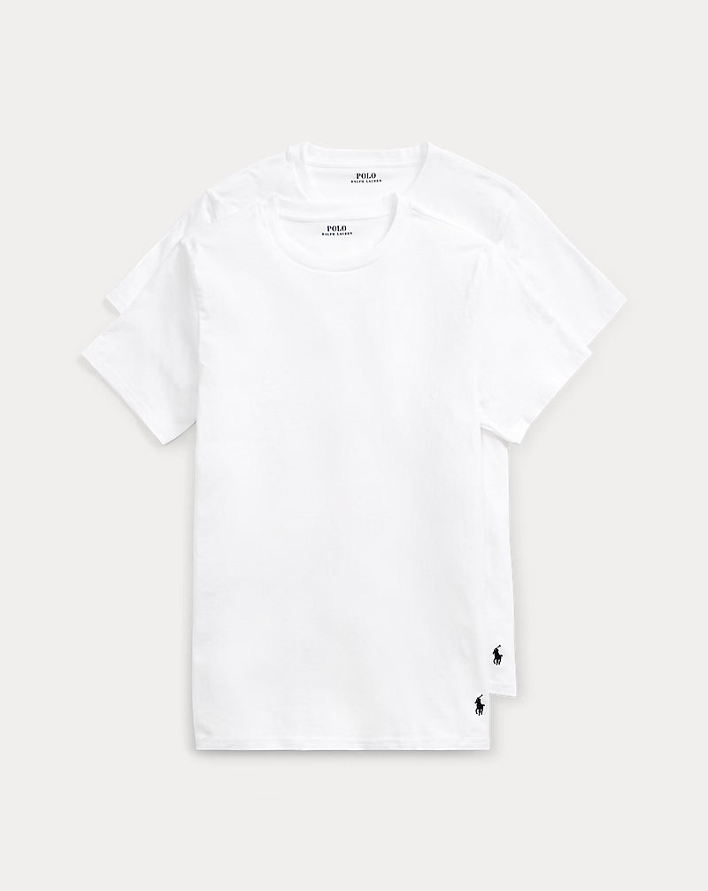 Ralph Lauren lot de 2 maillots de corps homme col rond en Blanc – vue lifestyle