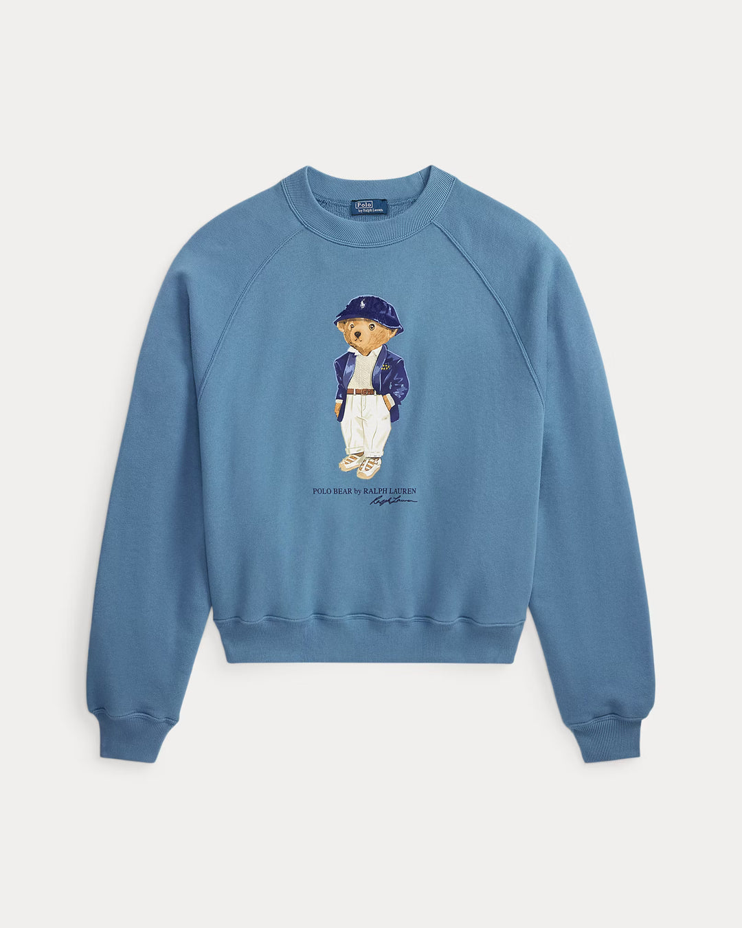 Ralph Lauren Damen Polo Bear Rundhals-Sweatshirt: Camp Blue – Lifestyle-Aufnahme