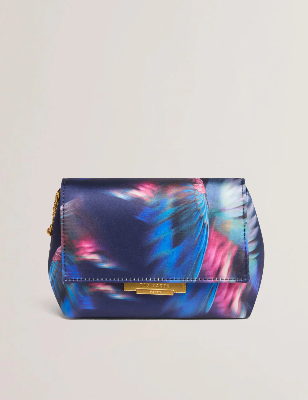 Ted Baker Libbea Feather Print Crossbody Evening Bag | Navy