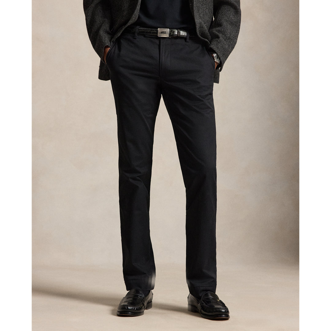 Ralph Lauren Greenwich Slim Fit stretch chino trousers in Polo Black, view 2