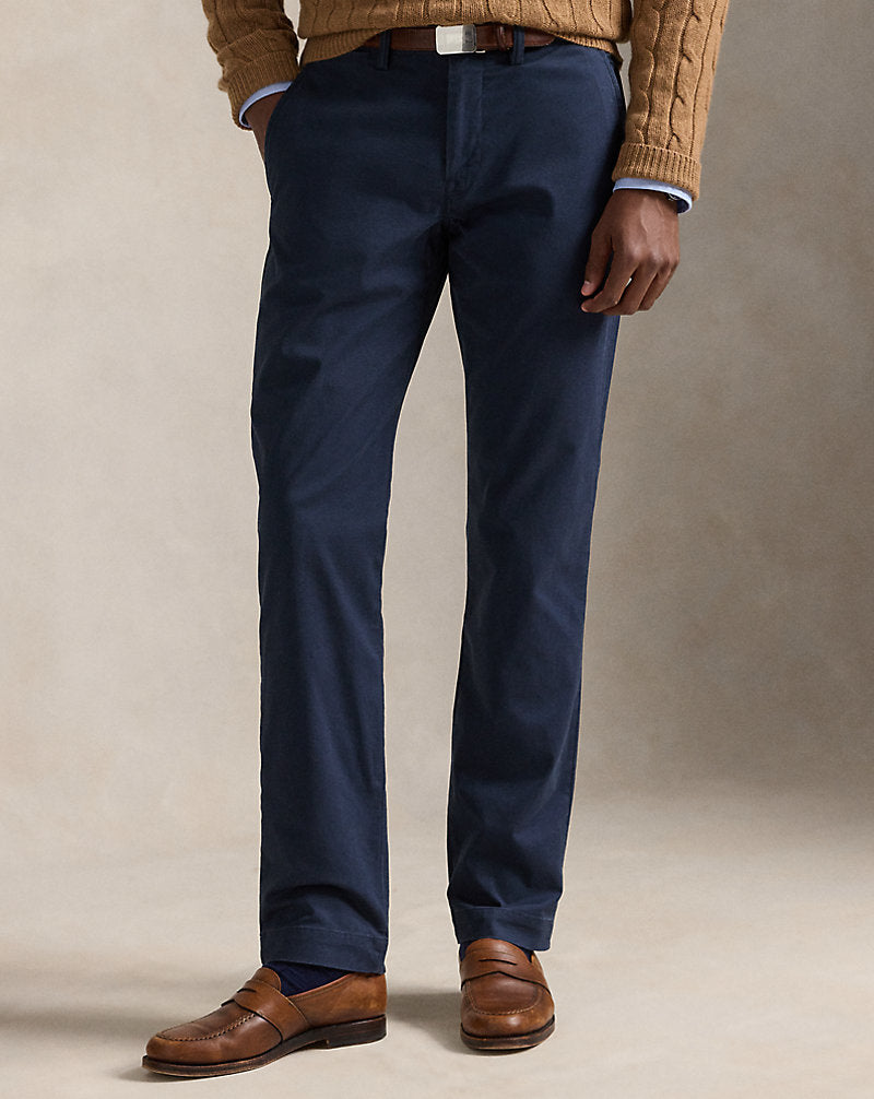 Bedford Stretch Chino Trouser by Ralph Lauren in Nautical Ink, view 2