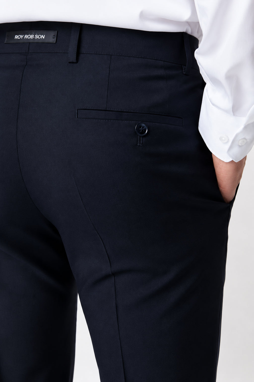 Pantalón de lana para hombre Roy Robson Regular Fit azul marino – vista adicional 2