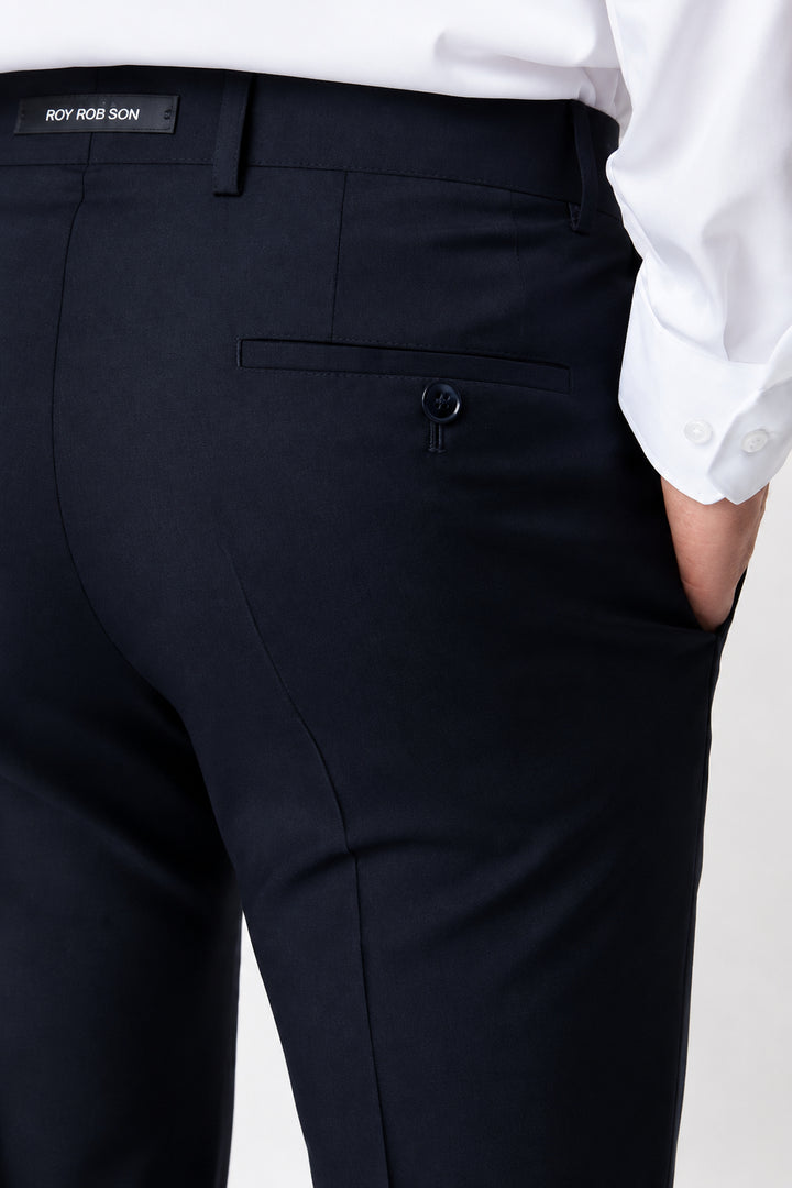 Pantalón de lana para hombre Roy Robson Regular Fit azul marino – vista adicional 2