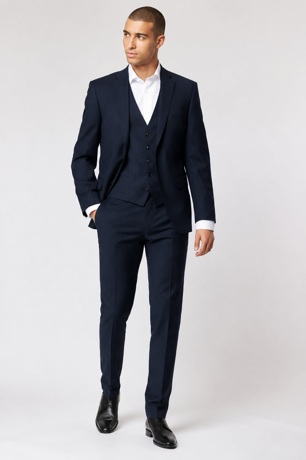 Pantalón de lana para hombre Roy Robson Regular Fit azul marino – vista adicional 4