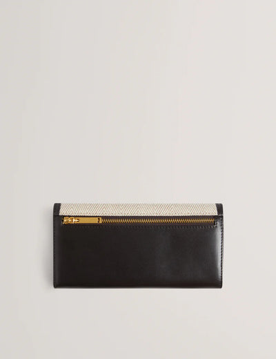 Ted Baker Tasmal Herringbone Canvas Large Detail Purse | Brown Chocolate