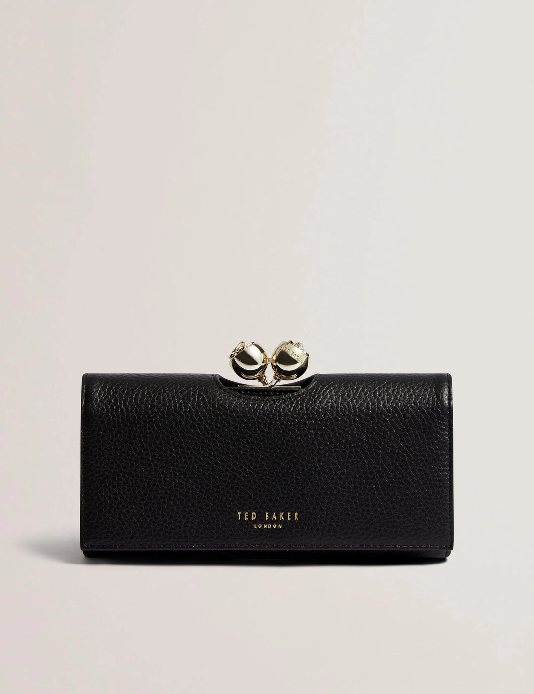 Ted Baker Roosali Rose Detail Leather Large Bobble Purse | Black