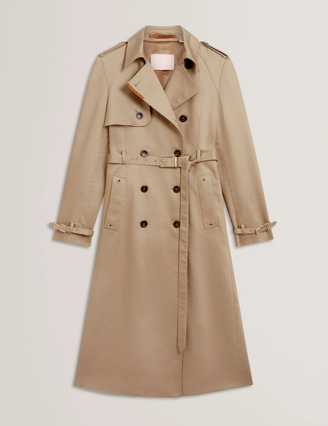 Ted Baker Arytha Cotton Twill Belted Trench Coat | Camel
