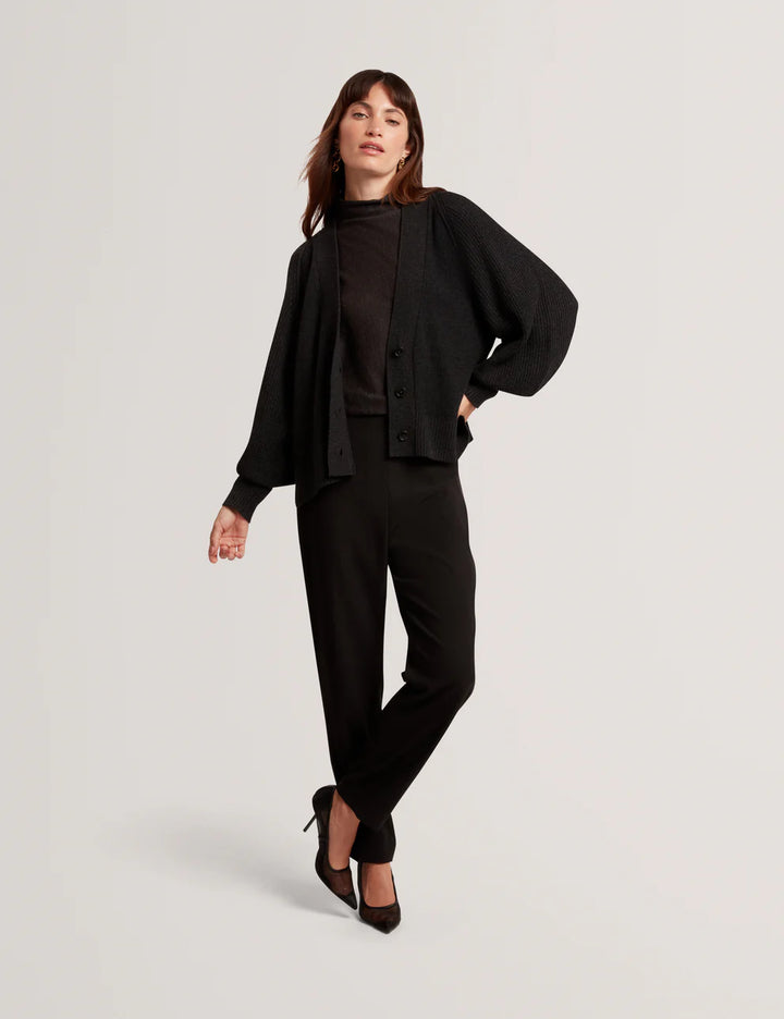 Ted Baker Mallee V Neck Boxy Fit Cardigan | Charcoal