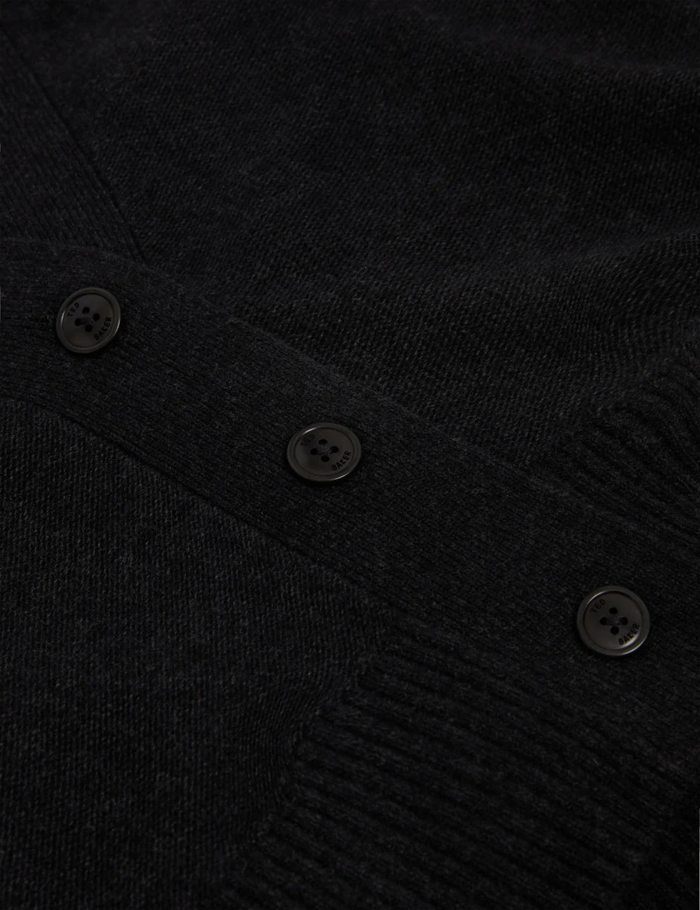 Ted Baker Mallee V Neck Boxy Fit Cardigan | Charcoal