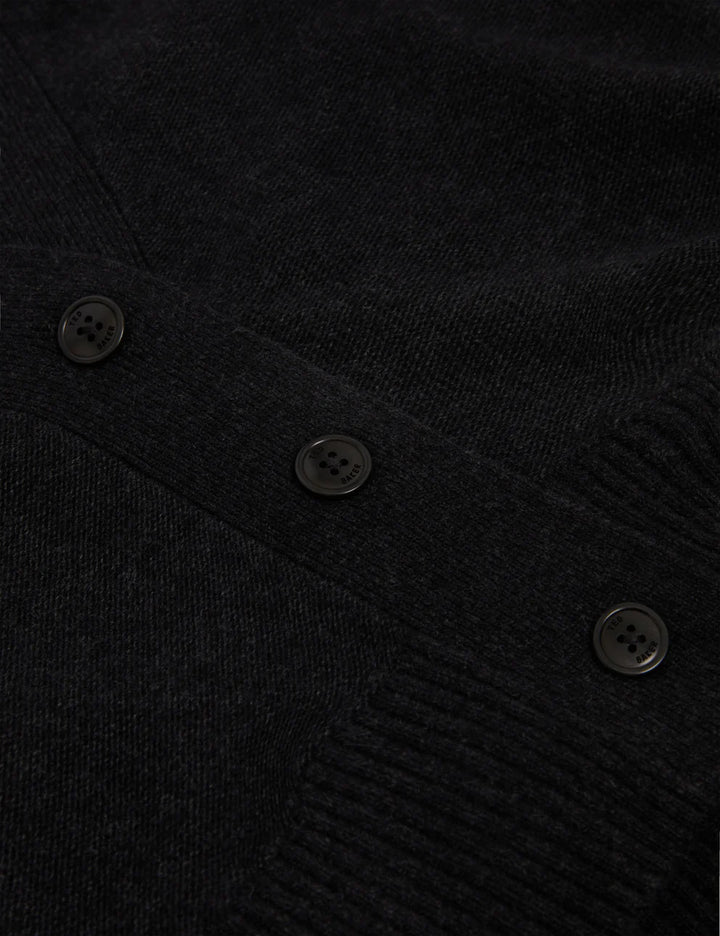 Ted Baker Mallee V Neck Boxy Fit Cardigan | Charcoal