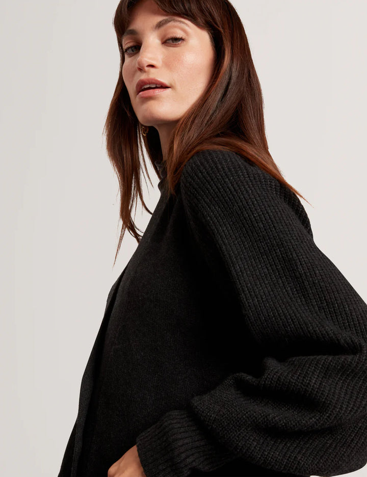 Ted Baker Mallee V Neck Boxy Fit Cardigan | Charcoal