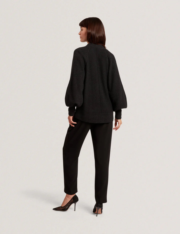 Ted Baker Mallee V Neck Boxy Fit Cardigan | Charcoal