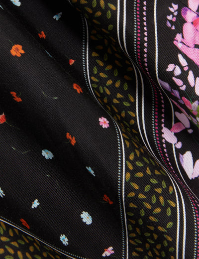 Ted Baker Wistea Floral Bloom Long Silk Scarf | Black